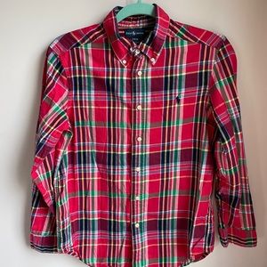 Boys Ralph Lauren plaid button up shirt. EUC.